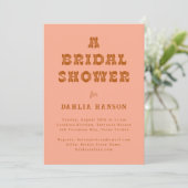 Minimal Coral Brown Western Vrijgezellenfeest Kaart (Staand voorkant)