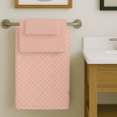 Minimal Coral Plaid Towels Modern Bathroom Touch Bad Handdoek