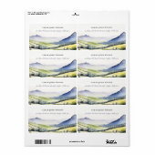 Minimal Country Spring Floral Landschap Adres Etiket (Full Sheet)