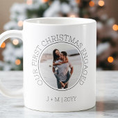 Minimal Couple 2 Photo Our First Christmas Engaged Koffiemok