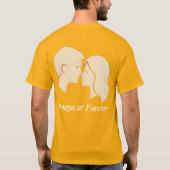 Minimal Couple Silhouette Happy Valentines Day T-shirt (Achterkant)