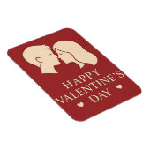 Minimal Couple Silhouette Romantic Valentines Hear Magneet (Rechterzijde)