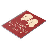 Minimal Couple Silhouette Valentines Cute Daily Notitieboek (Linkerzijde)