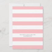 Minimal Crawfish Boil Baby shower | Blush stripes Kaart (Achterkant)