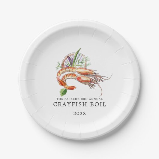 Minimal Crawfish Boil | Papieren Bordje (Voorkant)
