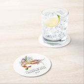 Minimal Crawfish Boil | Ronde Kartonnen Onderzetter (Insitu)