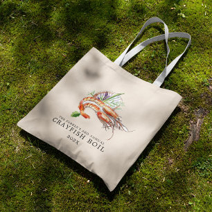 Minimal Crawfish Boil Tote Bag