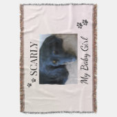 Minimal Cream Blush Pet Photo  Deken (Voorkant Verticaal)