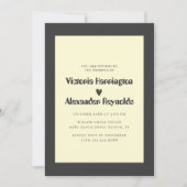 Minimal Cream Typography Wedding Invitation Kaart (Voorkant)