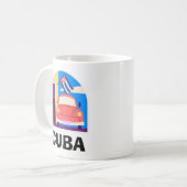 Minimal Cuba Island  retro reizen Koffiemok (Voorkant links)