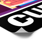 Minimal Cuba Island retro reizen Poster (Hoek)