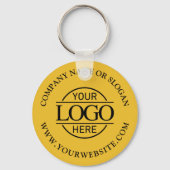 Minimal Custom Busines Logo Promotional Yellow Sleutelhanger (Achterkant)