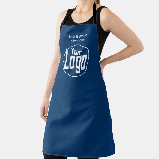 Minimal Custom Company Logo Blauw Wit Schort (Insitu)