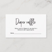 Minimal Custom Simple Diaper Raffle ticket  Informatiekaartje (Voorkant)