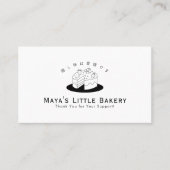 Minimal Cute Cake Logo Bakery Loyalty Rewards Visitekaartje (Voorkant)