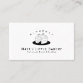 Minimal Cute Cake Logo Bakery Pastry Chef Visitekaartje (Voorkant)