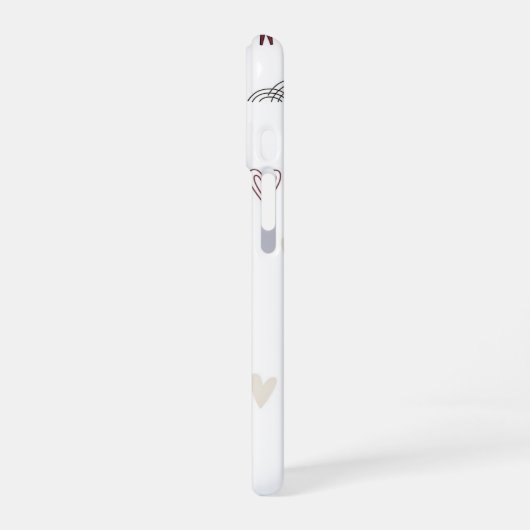 Minimal Cute Reindeer Christmas Pattern iPhone 16 Hoesje (Linkerkant)