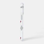 Minimal Cute Reindeer Christmas Pattern iPhone 16 Hoesje (Rechterkant)