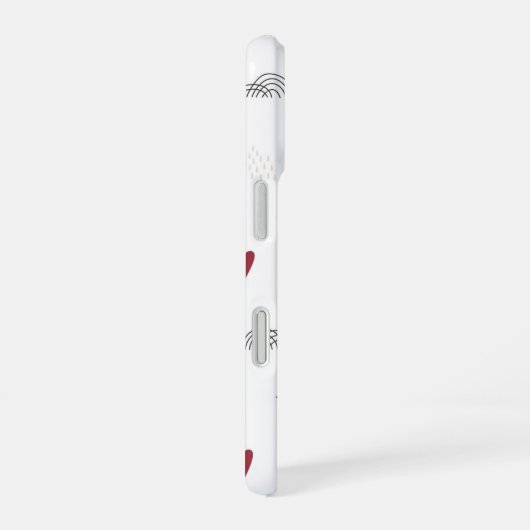 Minimal Cute Reindeer Christmas Pattern iPhone 16 Hoesje (Rechterkant)