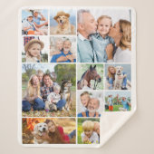 Minimal Cute Simple Unique 12 Photo Collage Sherpa Deken (Voorkant)
