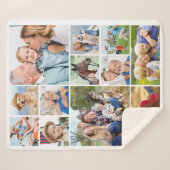 Minimal Cute Simple Unique 12 Photo Collage Sherpa Deken (Voorkant (horizontaal))