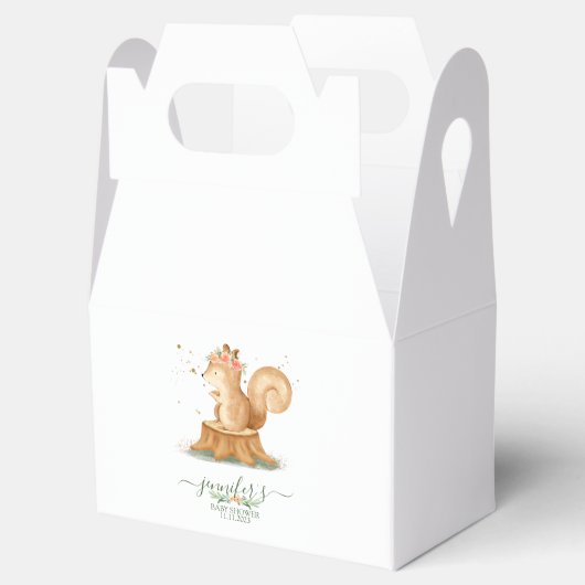 Minimal Cute Squirrel wildlife farm forest animal Bedankdoosjes (Geopend)