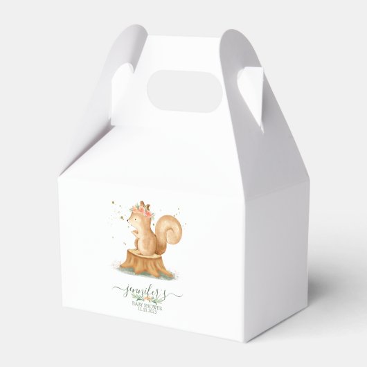 Minimal Cute Squirrel wildlife farm forest animal Bedankdoosjes (Voorkant Zijde)
