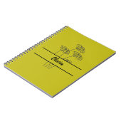 Minimal daisies notebook for girls notitieboek (Linkerzijde)