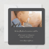 minimal dark grey Insta Film Photo Wedding  Save The Date (Achterkant)