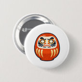 Minimal Daruma – Japanese Folk Art Pin Button (Voorkant /achterkant)