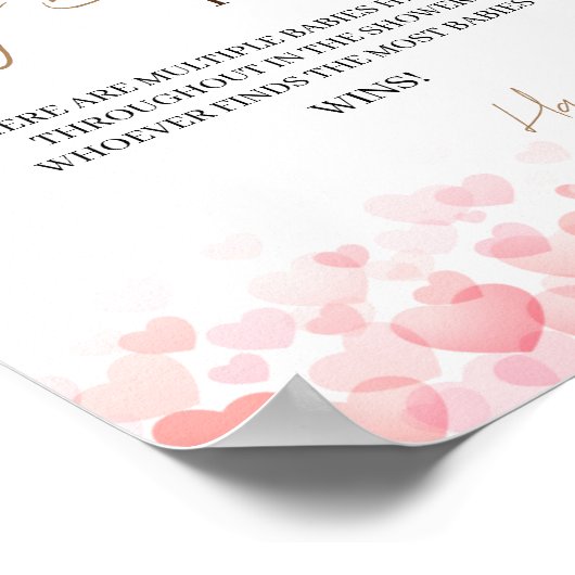 Minimal De Kleine Baby Hunt Baby shower spel rusti Poster (Hoek)