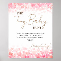Minimal De Kleine Baby Hunt Baby shower spel rusti