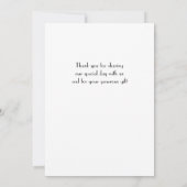 Minimal Deco Wit Dank u Foto bruiloft Kaart (Achterkant)