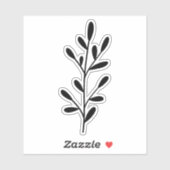 Minimal Design Black Botanical Branch Sticker (Vel)