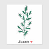 Minimal Design Green Botanical Branch Sticker (Vel)