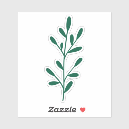 Minimal Design Green Botanical Branch Sticker (Vel)