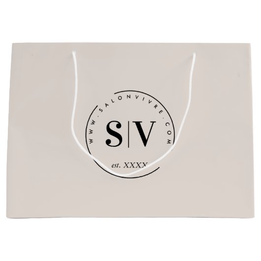 Minimal Designer Beauty Salon Business Logo Groot Cadeauzakje (Voorkant)