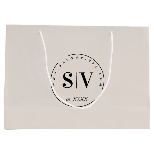 Minimal Designer Beauty Salon Business Logo Groot Cadeauzakje (Achterkant)