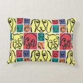Minimal Dogs Line Art Collage Accent Kussen (Achterkant)