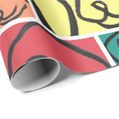 Minimal Dogs Line Art Collage Cadeaupapier (Rol Hoek)