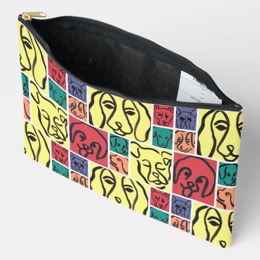 Minimal Dogs Line Art Collage Etui (Open)