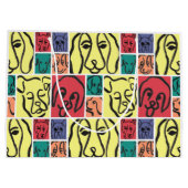 Minimal Dogs Line Art Collage Groot Cadeauzakje (Achterkant)