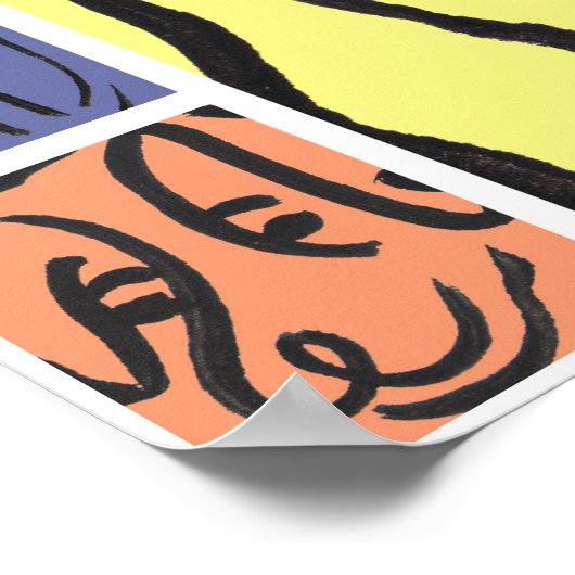 Minimal Dogs Line Art Collage Poster (Hoek)