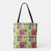 Minimal Dogs Line Art Collage Tote Bag (Achterkant)