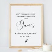 Minimal Dont voelt als dansen speel een spelteken Poster