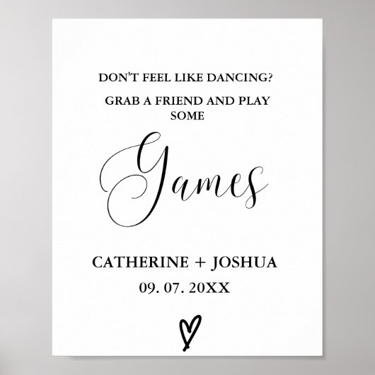 Minimal Dont voelt als dansen speel een spelteken Poster (Voorkant)