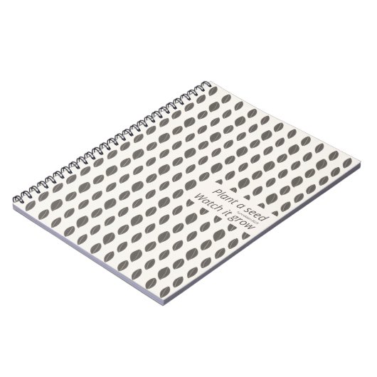 Minimal Dot Pattern Notebook – Plant a Seed Notitieboek (Linkerzijde)