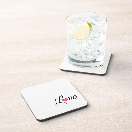 Minimal Dotted Heart Design Bier Onderzetter (Rechterzijde)