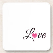 Minimal Dotted Heart Design Bier Onderzetter (Voorkant)