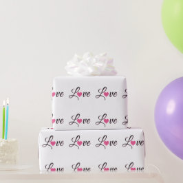 Minimal Dotted Heart Design Cadeaupapier